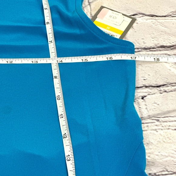Chaus New York‎ Zip Shoulder Capri Blue Tunic Tank Top – Size M NWT - Picture 7 of 10